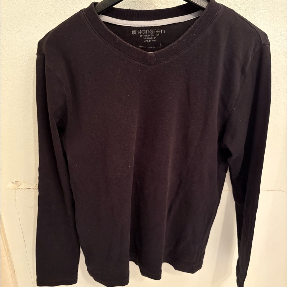 Hang Ten Men's V-Neck Black Sweater